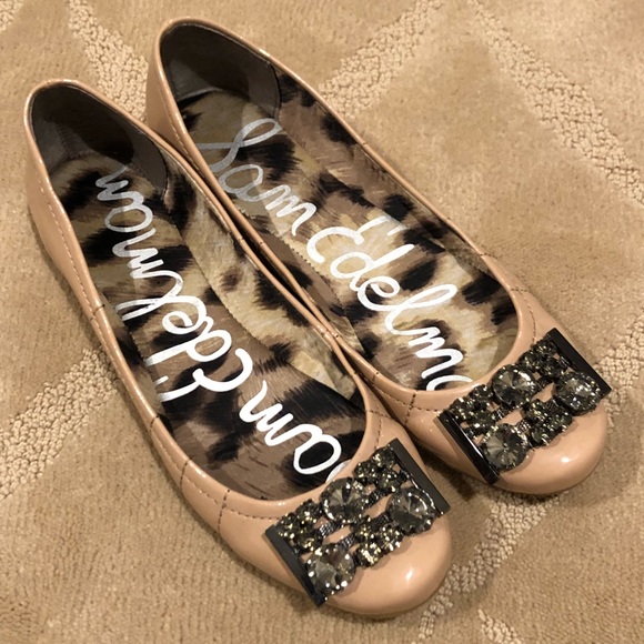 Sam Edelman Embellished Nude Flats - Picture 2 of 7